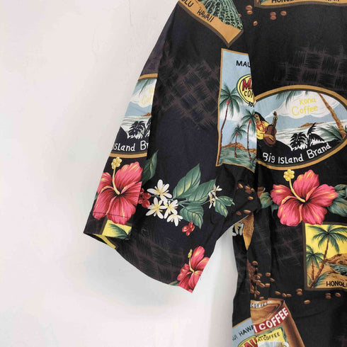 Winnie Fashion 総柄 コットン アロハシャツ メンズ JPN:M